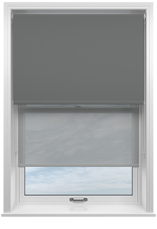Rimini (Blackout), Storm Cloud & Optima Alto - Double Roller Blind
